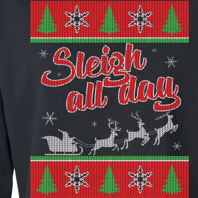 Sleigh All Day Ugly Christmas Cropped Pullover Crew