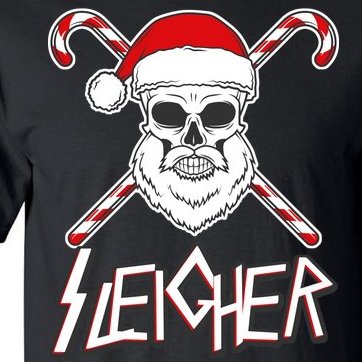Sleigher Santa Candy Cane Skull Tall T-Shirt