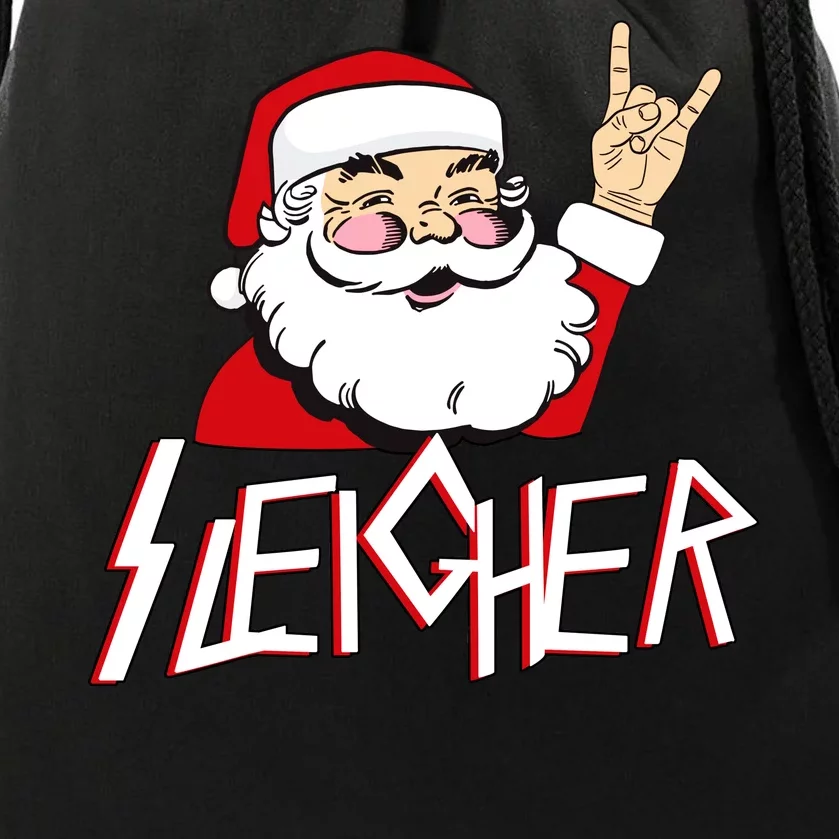 Sleigher Santa Rocks Drawstring Bag