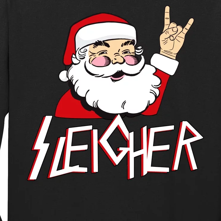 Sleigher Santa Rocks Tall Long Sleeve T-Shirt