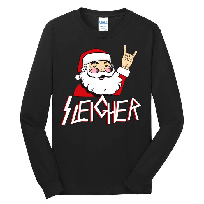 Sleigher Santa Rocks Tall Long Sleeve T-Shirt