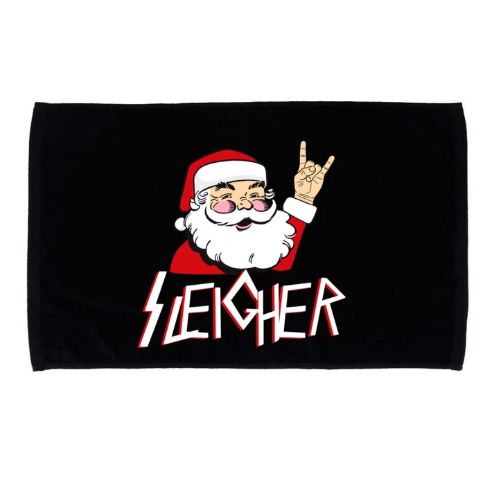 Sleigher Santa Rocks Microfiber Hand Towel