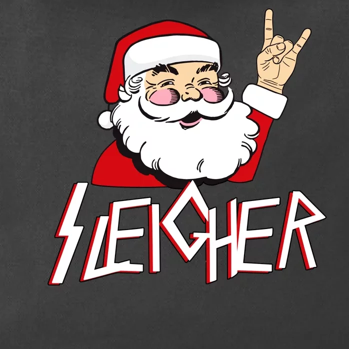 Sleigher Santa Rocks Zip Tote Bag