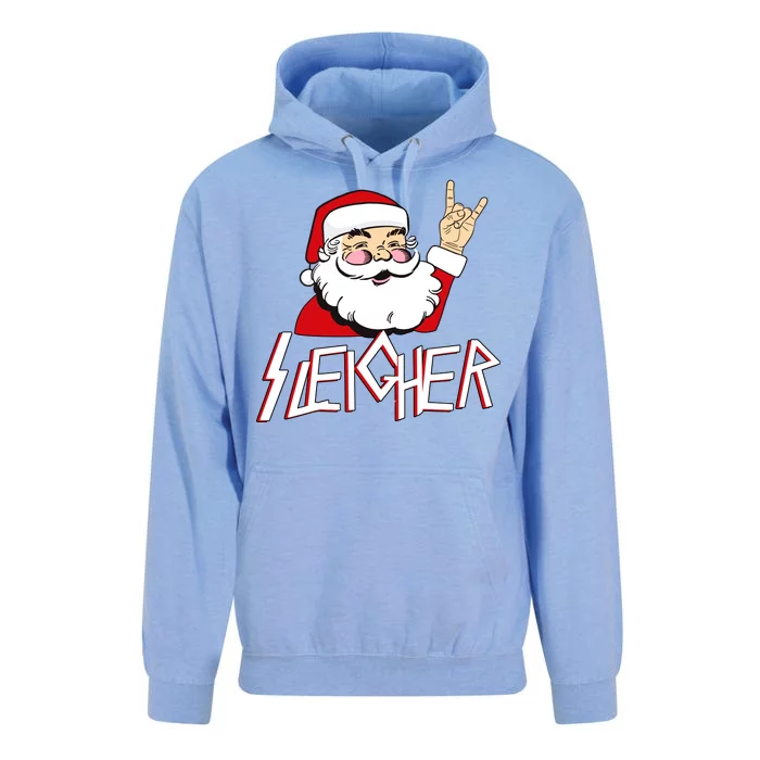 Sleigher Santa Rocks Unisex Surf Hoodie