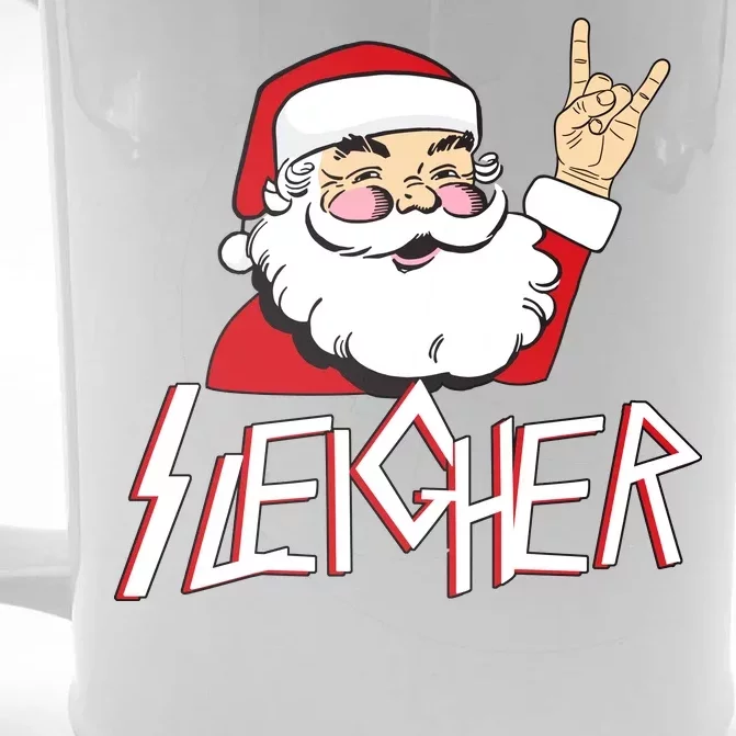 Sleigher Santa Rocks Front & Back Beer Stein