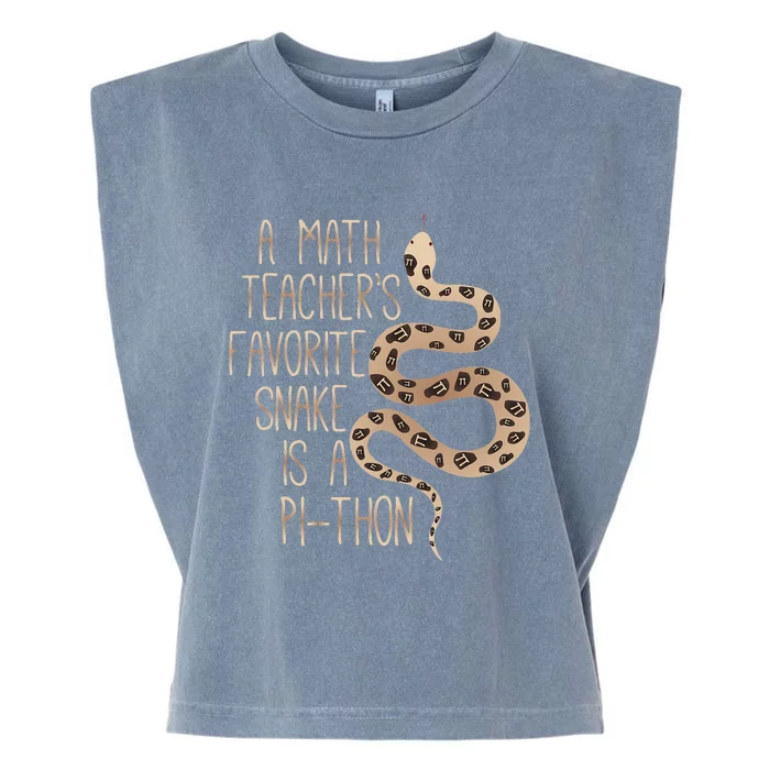 Snake Lovers Funny Math Saying, Pi Day Math Teachers Funny Garment-Dyed Women's Muscle Tee