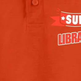 Super Librarian Funny Librarian Gift Dry Zone Grid Performance Polo