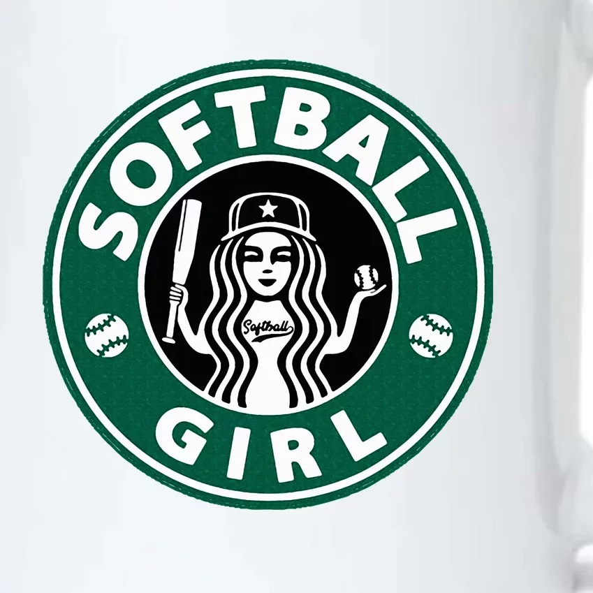 Softball Logo for Teen Players or Mom Great Team Black Color Changing Mug