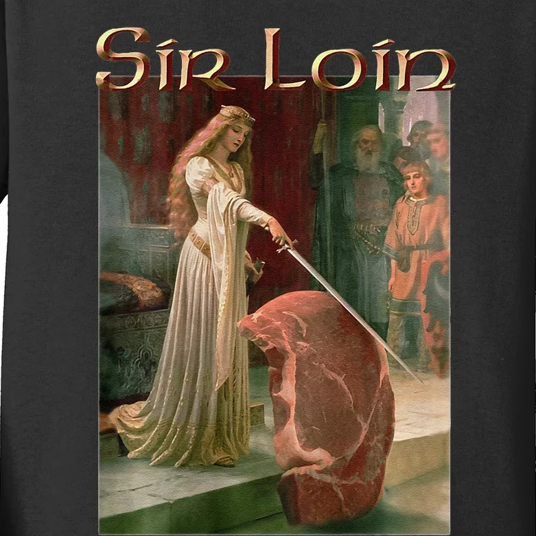 Sir Loin Funny Sirloin Steak Kids Long Sleeve Shirt