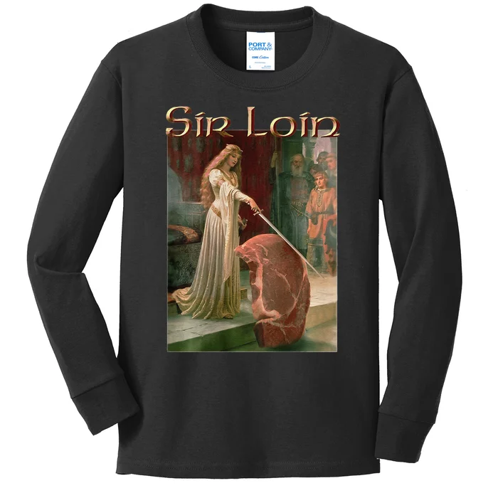 Sir Loin Funny Sirloin Steak Kids Long Sleeve Shirt