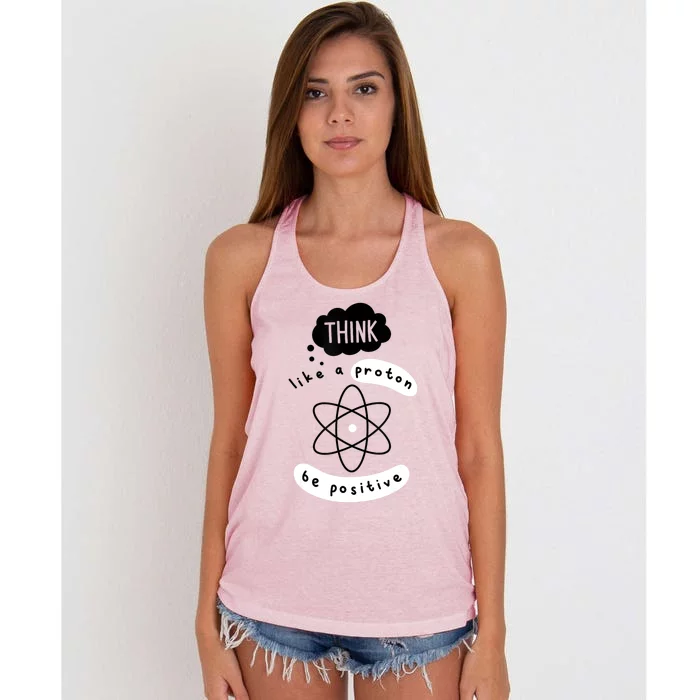 Science Lover Funny Science Teacher Atom Science Women's Knotted Racerback Tank