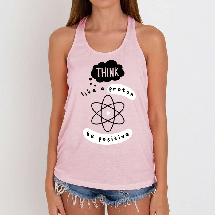 Science Lover Funny Science Teacher Atom Science Women's Knotted Racerback Tank