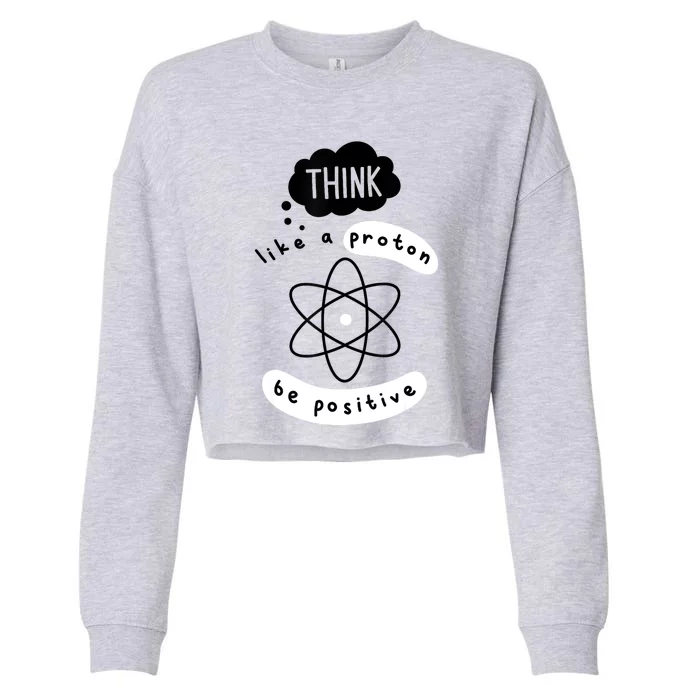 Science Lover Funny Science Teacher Atom Science Cropped Pullover Crew