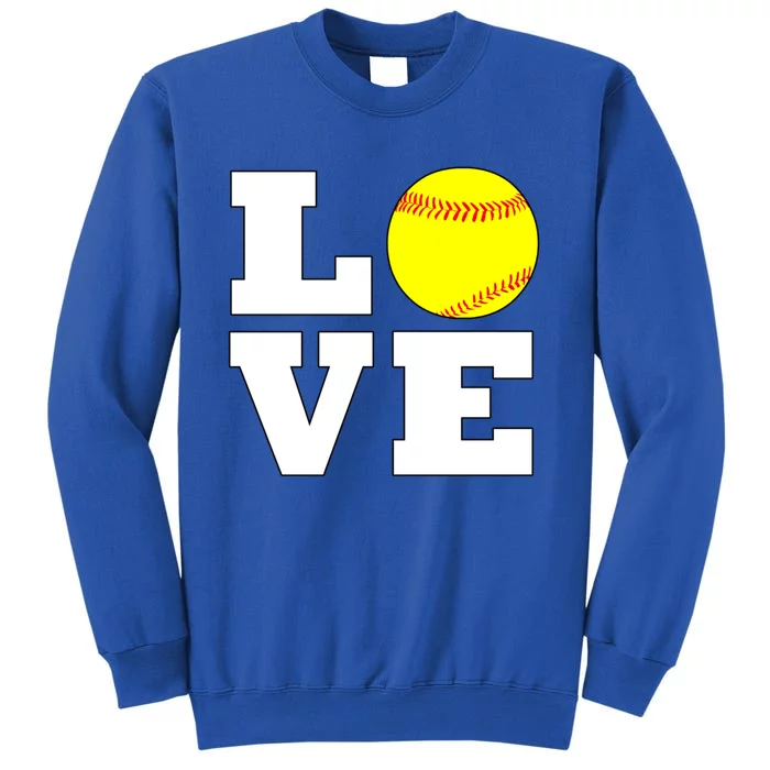 Softball Love Fastpitch Softball Player Gift Sweatshirt