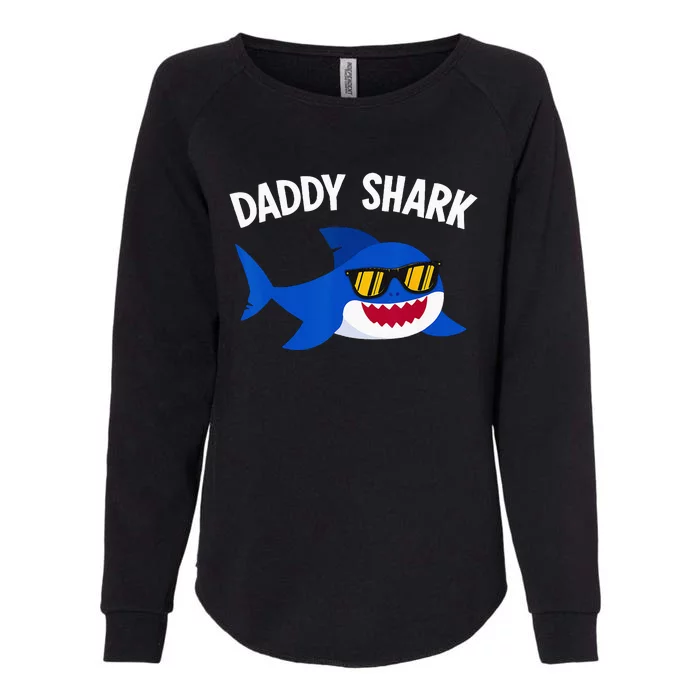 Shark Lover Funny Daddy Shark Fathers Day Womens California Wash Sweatshirt