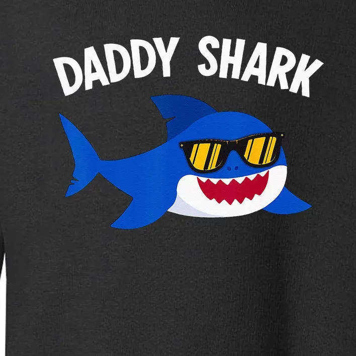 Shark Lover Funny Daddy Shark Fathers Day Toddler Sweatshirt