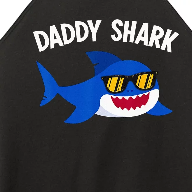 Shark Lover Funny Daddy Shark Fathers Day Women’s Perfect Tri Rocker Tank