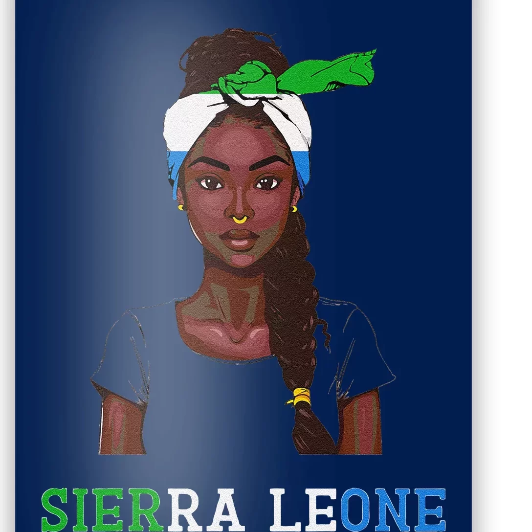 Sierra Leonean Flag Souvenirs Products Woman Sierra Leone Poster