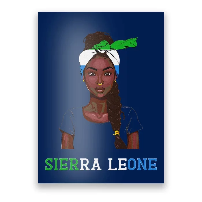 Sierra Leonean Flag Souvenirs Products Woman Sierra Leone Poster