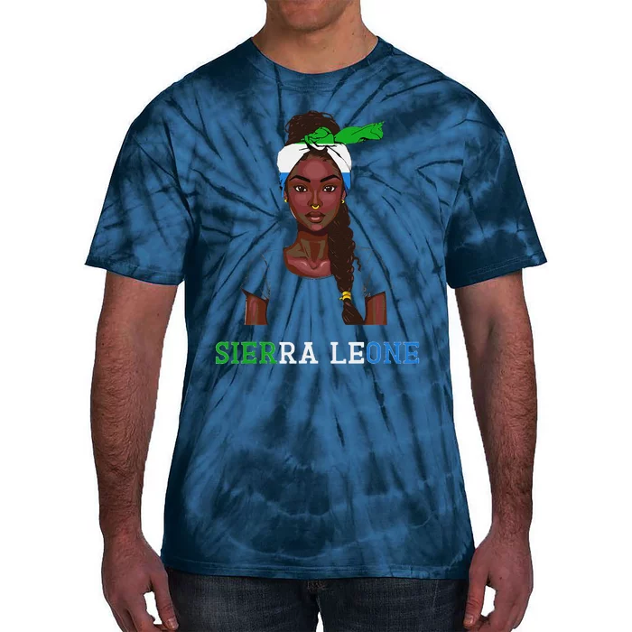 Sierra Leonean Flag Souvenirs Products Woman Sierra Leone Tie-Dye T-Shirt