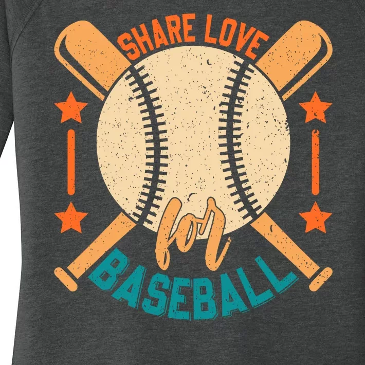 Share Love For Baseball Gift For Baseball Fan Women's Perfect Tri Tunic Long Sleeve Shirt