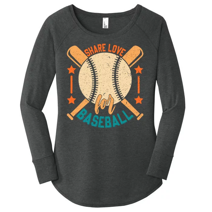 Share Love For Baseball Gift For Baseball Fan Women's Perfect Tri Tunic Long Sleeve Shirt