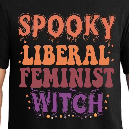 Spooky Liberal Feminist Witch Feminist Halloween Gift Pajama Set