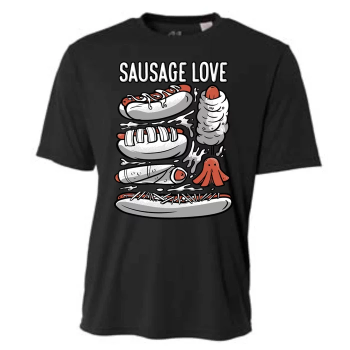 Sausage Love Fat Meaty Sausage Gift Cooling Performance Crew T-Shirt