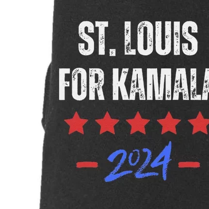 St. Louis For Kamala 2024 Dnc Kamala Harris Supporter Doggie 3-End Fleece Hoodie