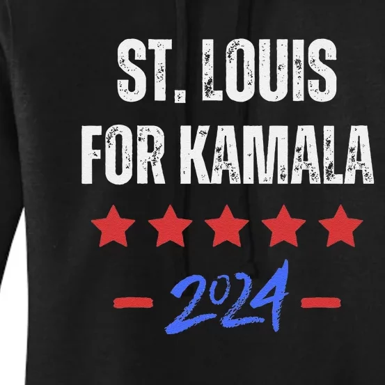 St. Louis For Kamala 2024 Dnc Kamala Harris Supporter Women's Pullover Hoodie