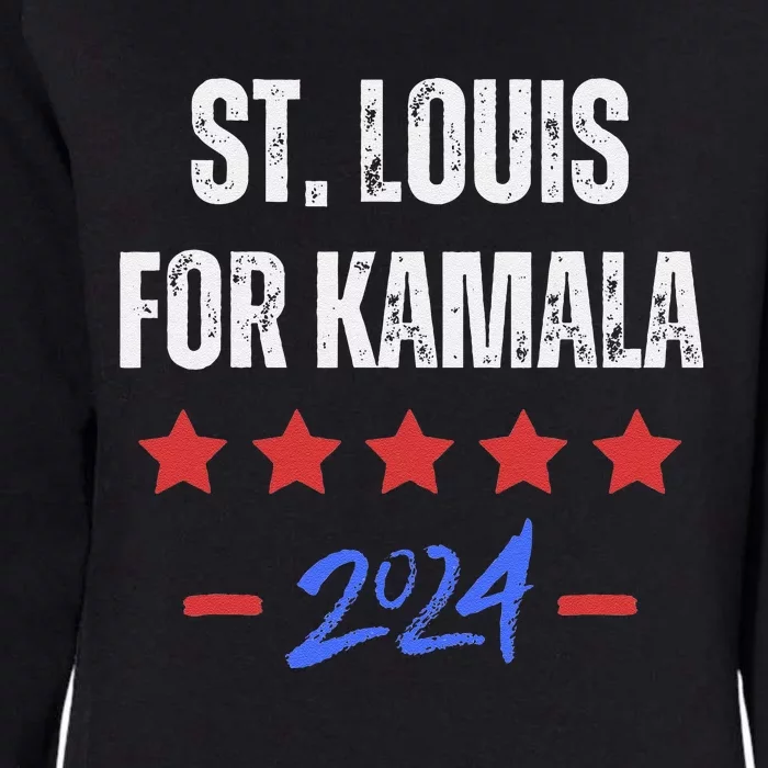 St. Louis For Kamala 2024 Dnc Kamala Harris Supporter Womens California Wash Sweatshirt