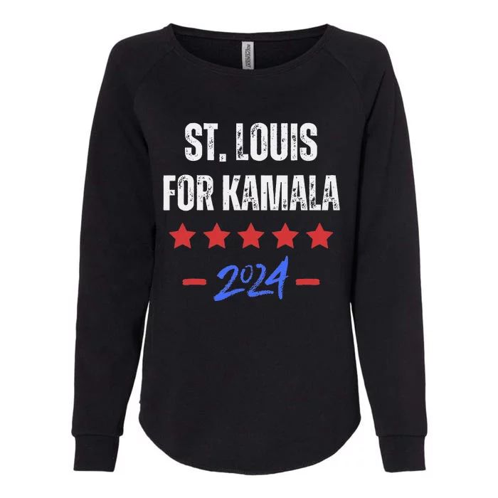 St. Louis For Kamala 2024 Dnc Kamala Harris Supporter Womens California Wash Sweatshirt