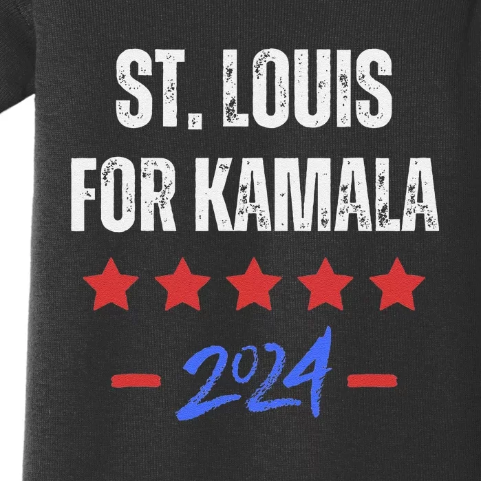 St. Louis For Kamala 2024 Dnc Kamala Harris Supporter Baby Bodysuit