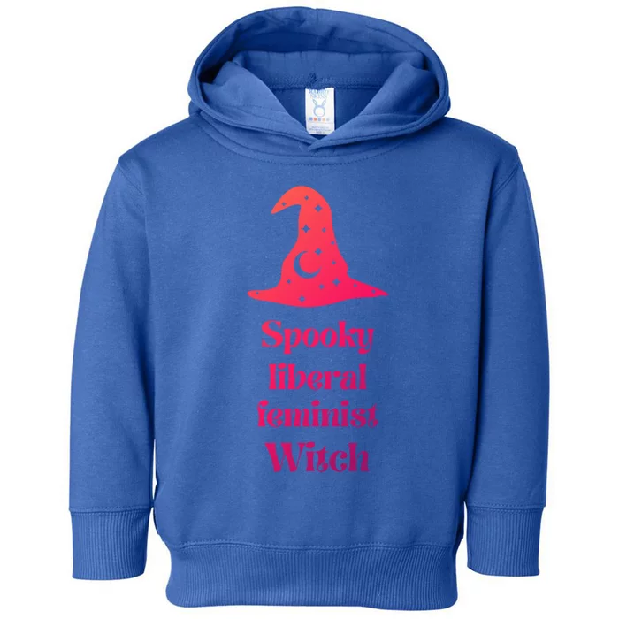 Spooky Liberal Feminist Witch Witchcraft Feminism Halloween Funny Gift Toddler Hoodie