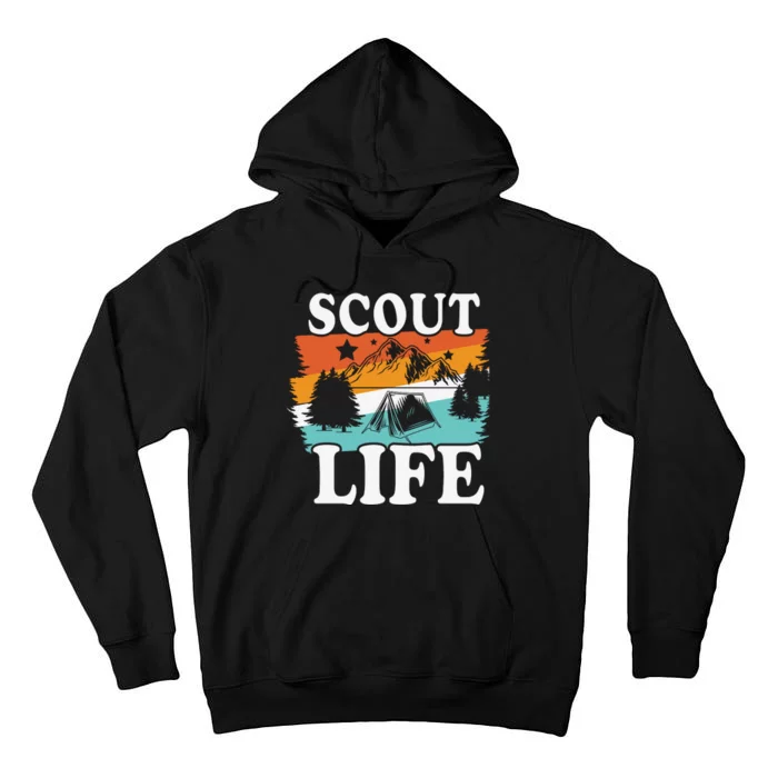 Scout Life Funny Scouting Lovers Camping Scout Vintage Tall Hoodie