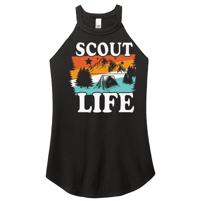 Scout Life Funny Scouting Lovers Camping Scout Vintage Women’s Perfect Tri Rocker Tank