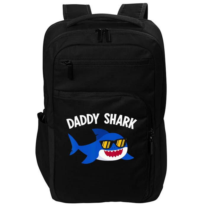 Shark Lover Funny Daddy Shark Father's Day Impact Tech Backpack