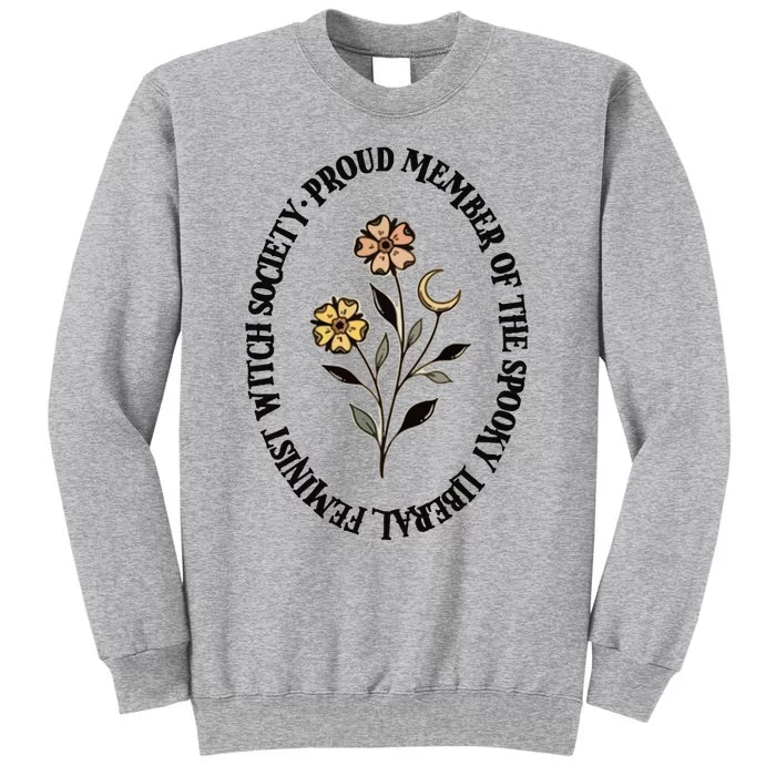 Spooky Liberal Feminist Witch Tall Sweatshirt