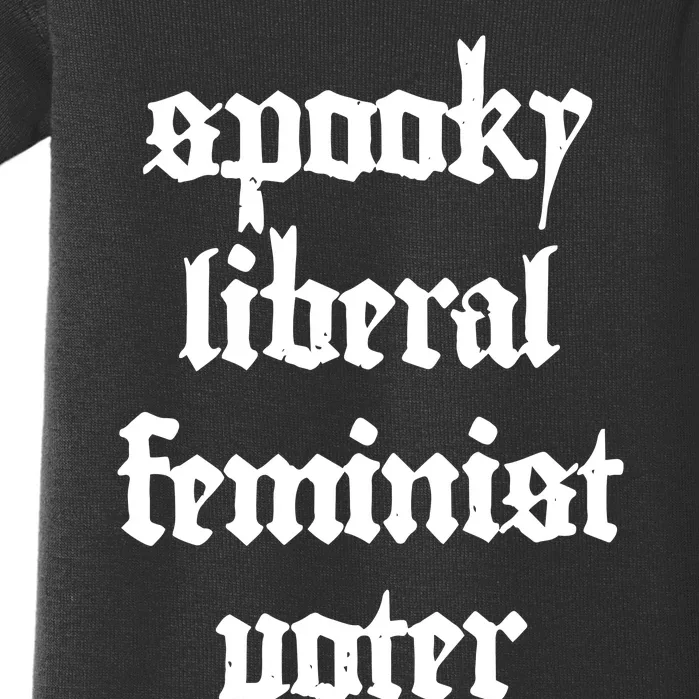 Spooky Liberal Feminist Voter Halloween Baby Bodysuit