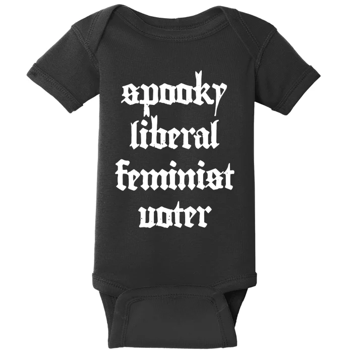 Spooky Liberal Feminist Voter Halloween Baby Bodysuit