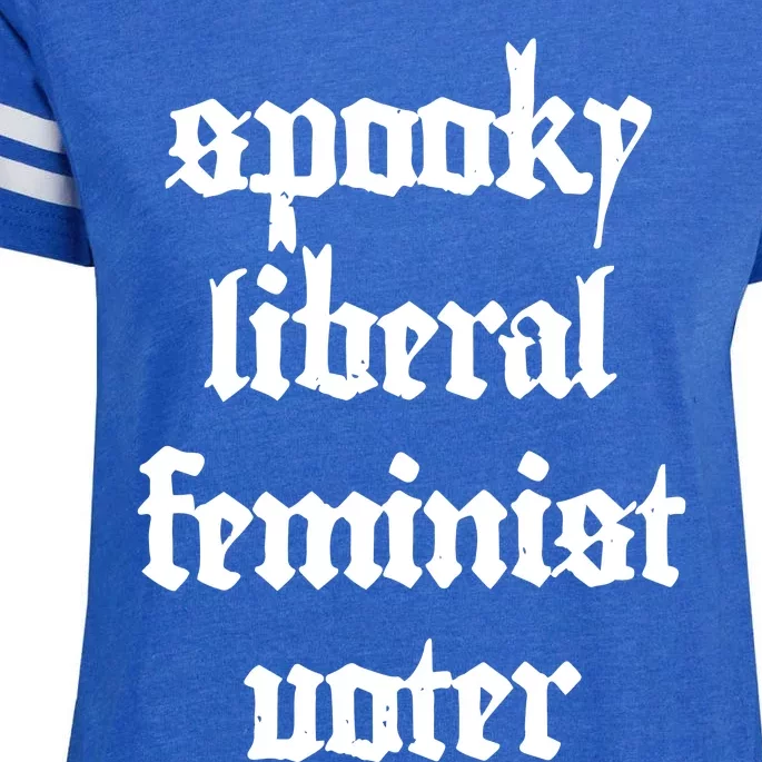 Spooky Liberal Feminist Voter Halloween Enza Ladies Jersey Football T-Shirt