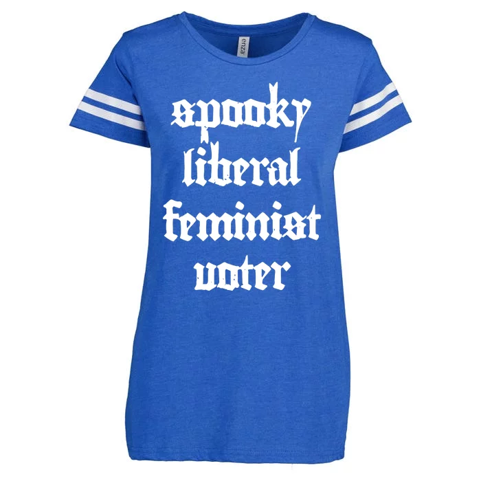 Spooky Liberal Feminist Voter Halloween Enza Ladies Jersey Football T-Shirt