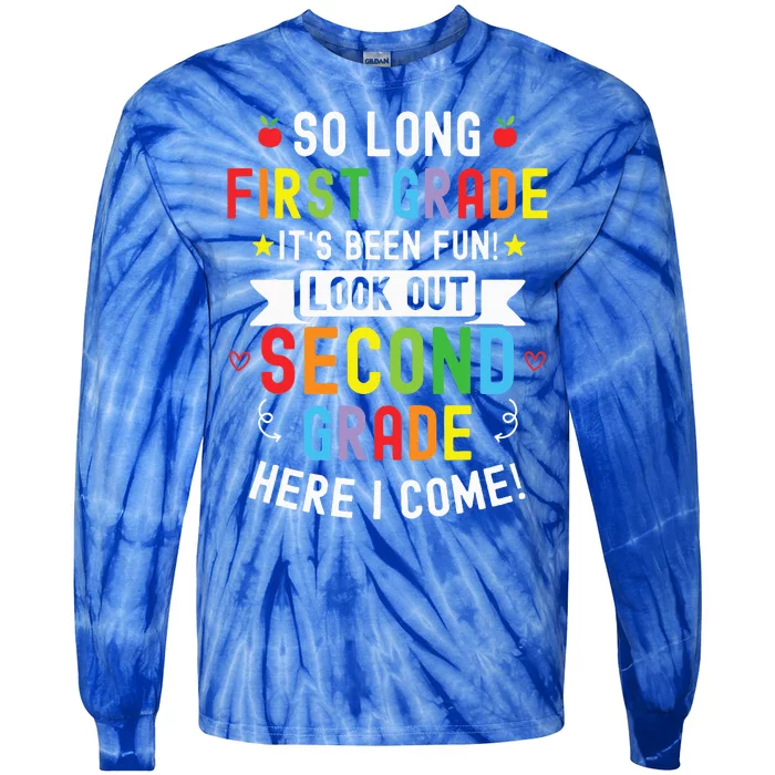 So Long First Grade 2nd Grade Here I Come Graduation Tie-Dye Long Sleeve Shirt