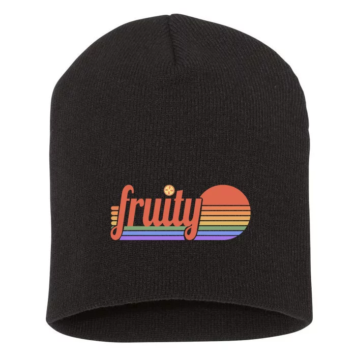 Subtle Lgbt Fruity Sapphic Short Acrylic Beanie