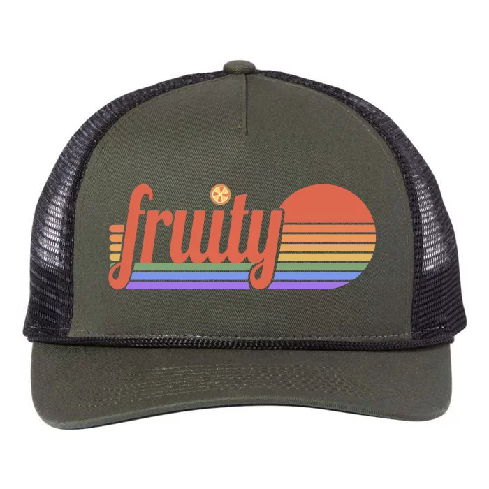 Subtle Lgbt Fruity Sapphic Retro Rope Trucker Hat Cap