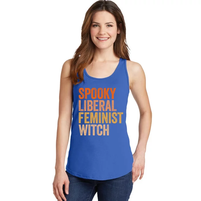 Spooky Liberal Feminist Witch Feminist Halloween Costume Cute Gift Ladies Essential Tank