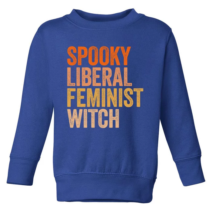 Spooky Liberal Feminist Witch Feminist Halloween Costume Cute Gift Toddler Sweatshirt