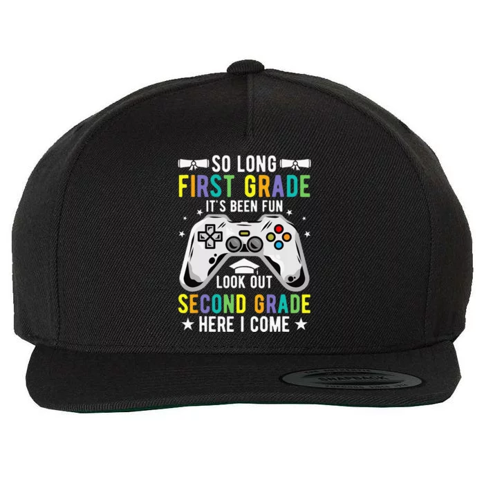 So Long First Grade second Grade Here I Come Graduation Wool Snapback Cap