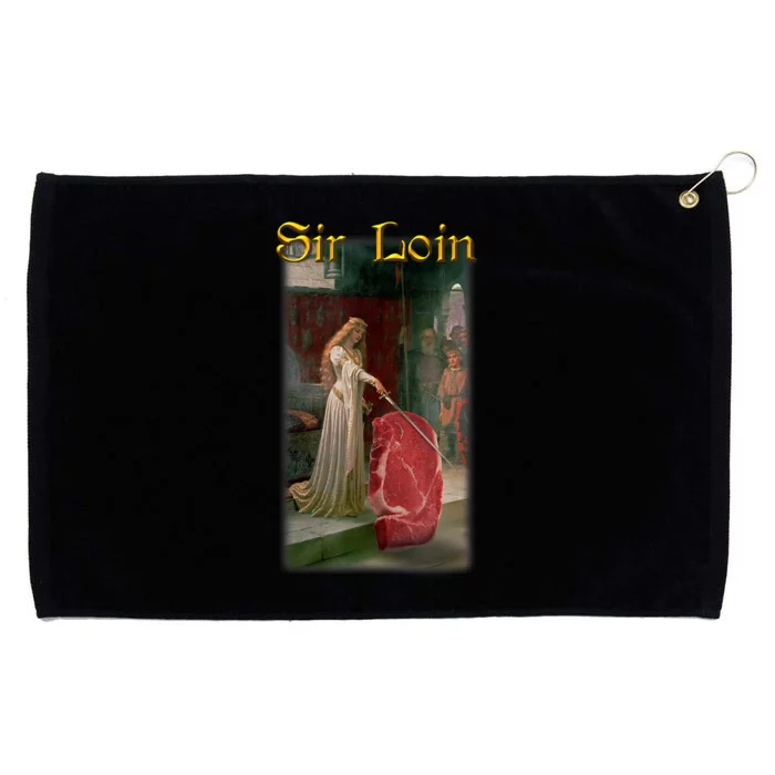 Sir Loin Funny Sirloin Steak Joke Medieval Accolade Art Grommeted Golf Towel