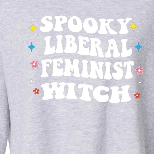 Spooky Liberal Feminist Witch Pro Choice Feminist Costume Gift Cropped Pullover Crew